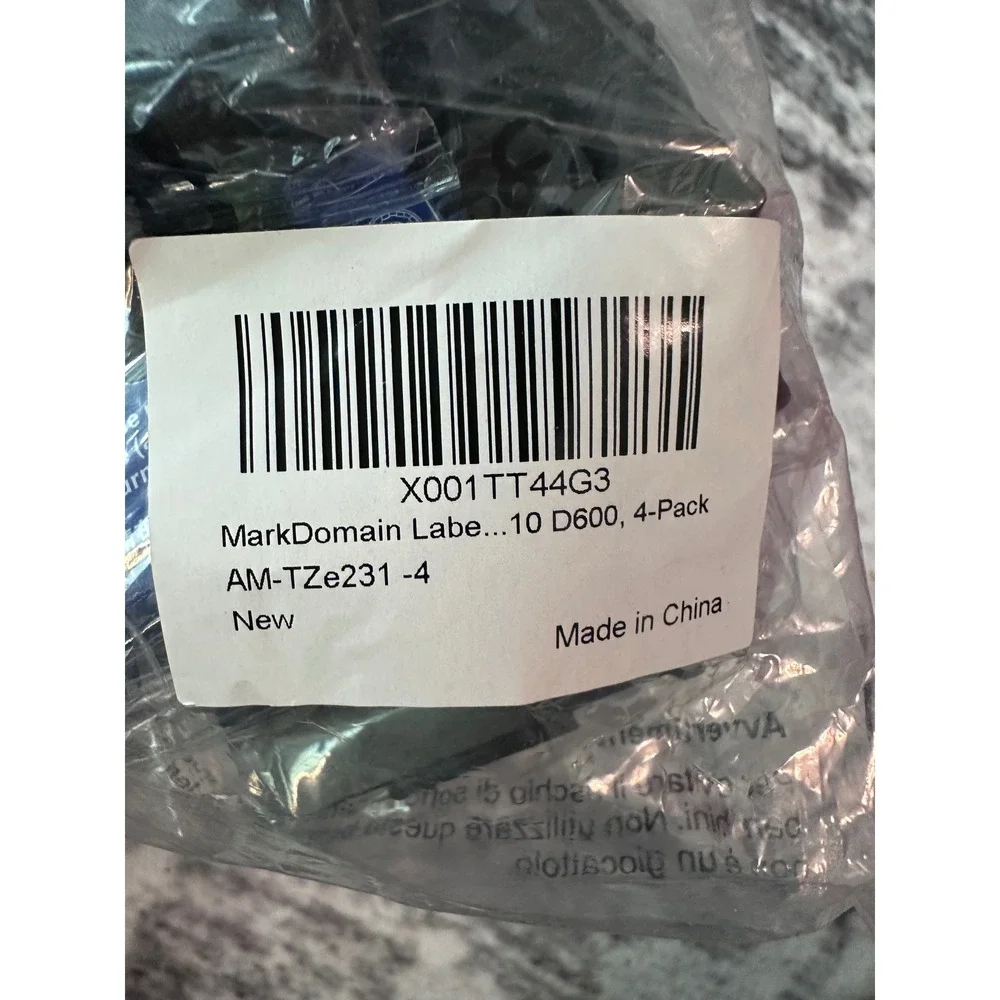 MarkDomain Label Tape 4-Pack Laminated White 0.47